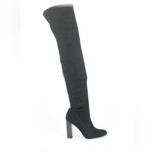Steve Madden Black Shimmer Over-the-Knee Boots
